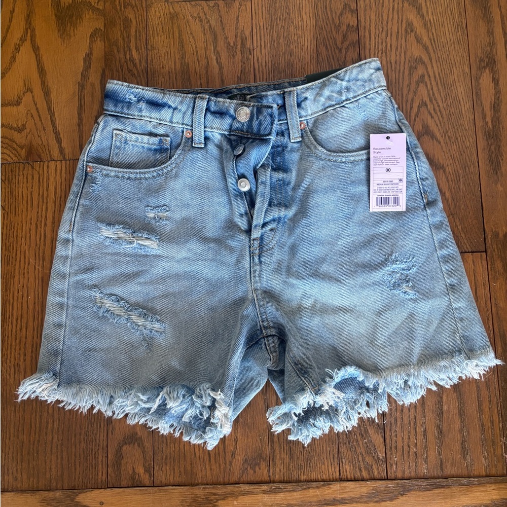 Distressed Denim Super High Rise Women Shorts